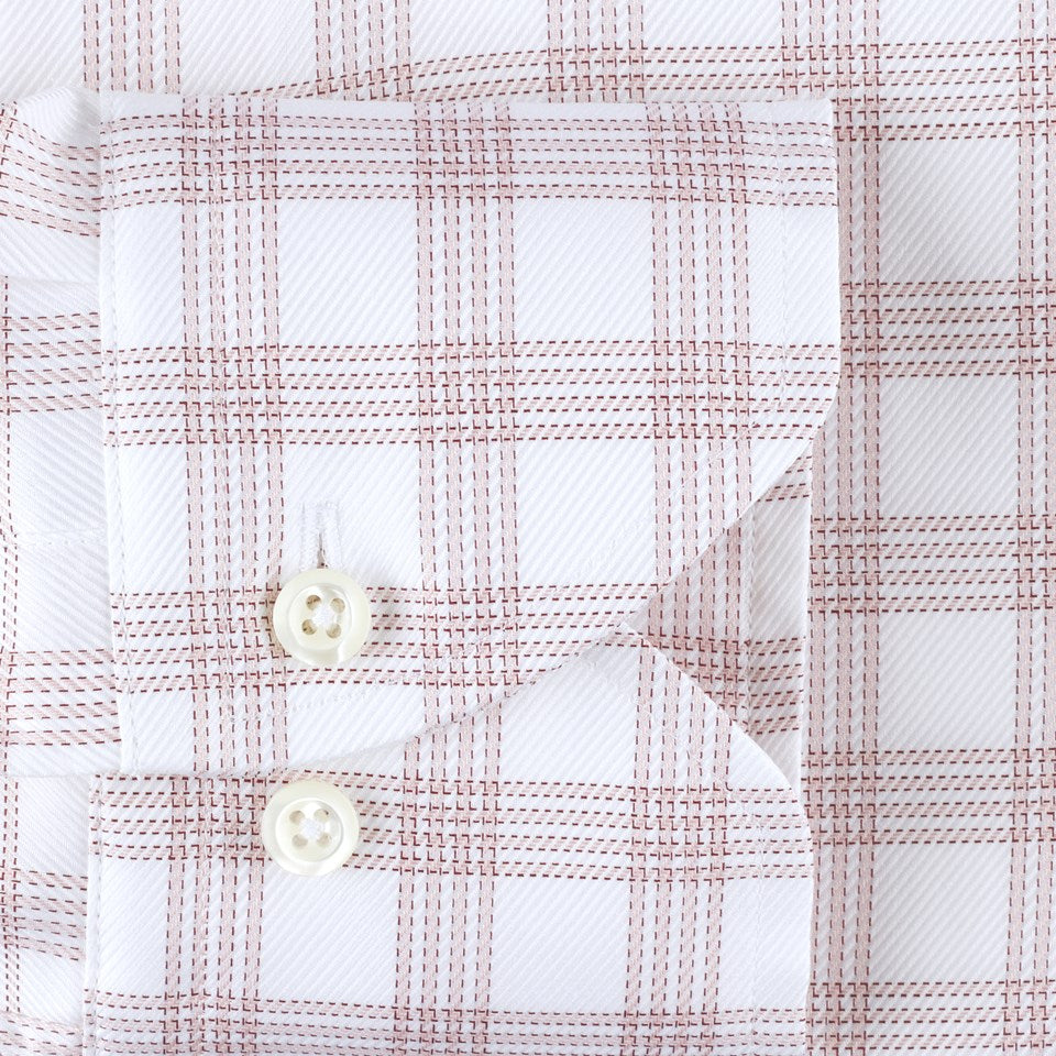 Pink Checked Twill Shirt