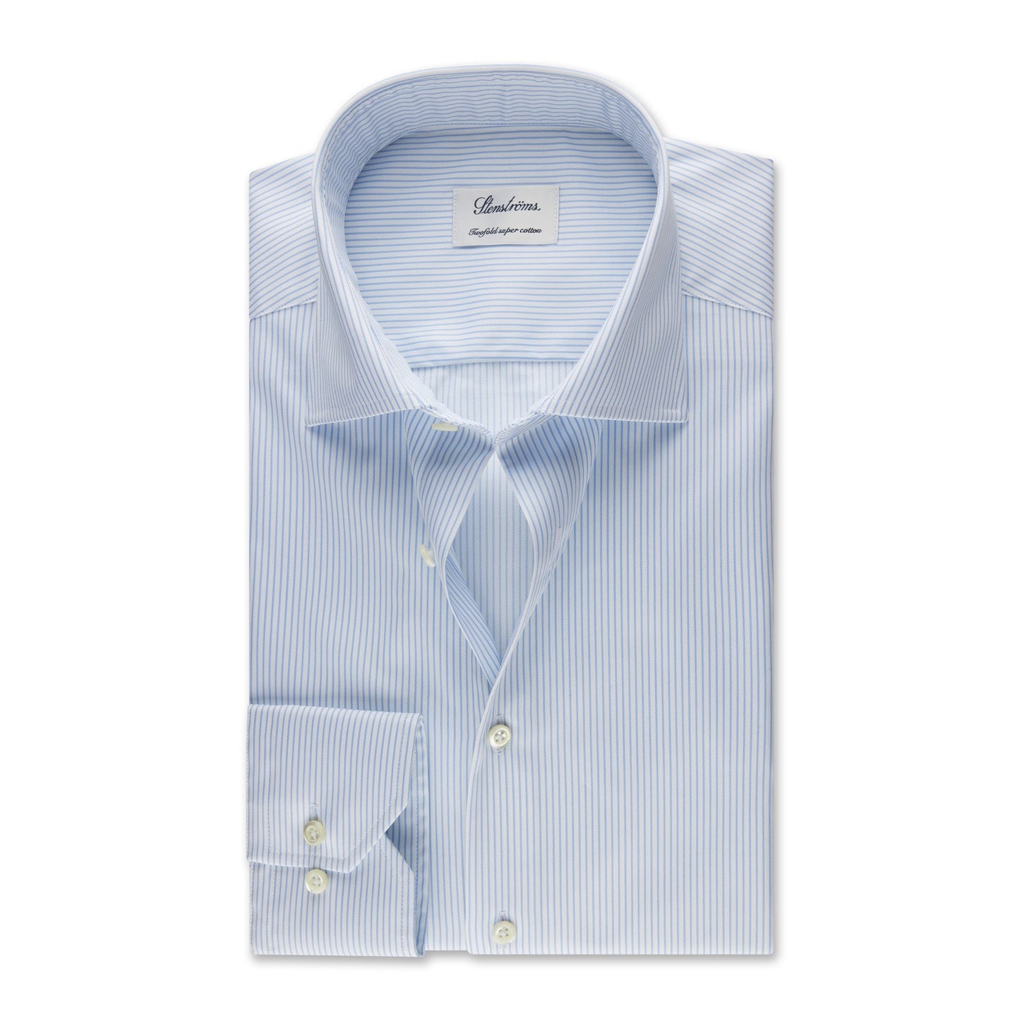 Light Blue Striped Twill Shirt