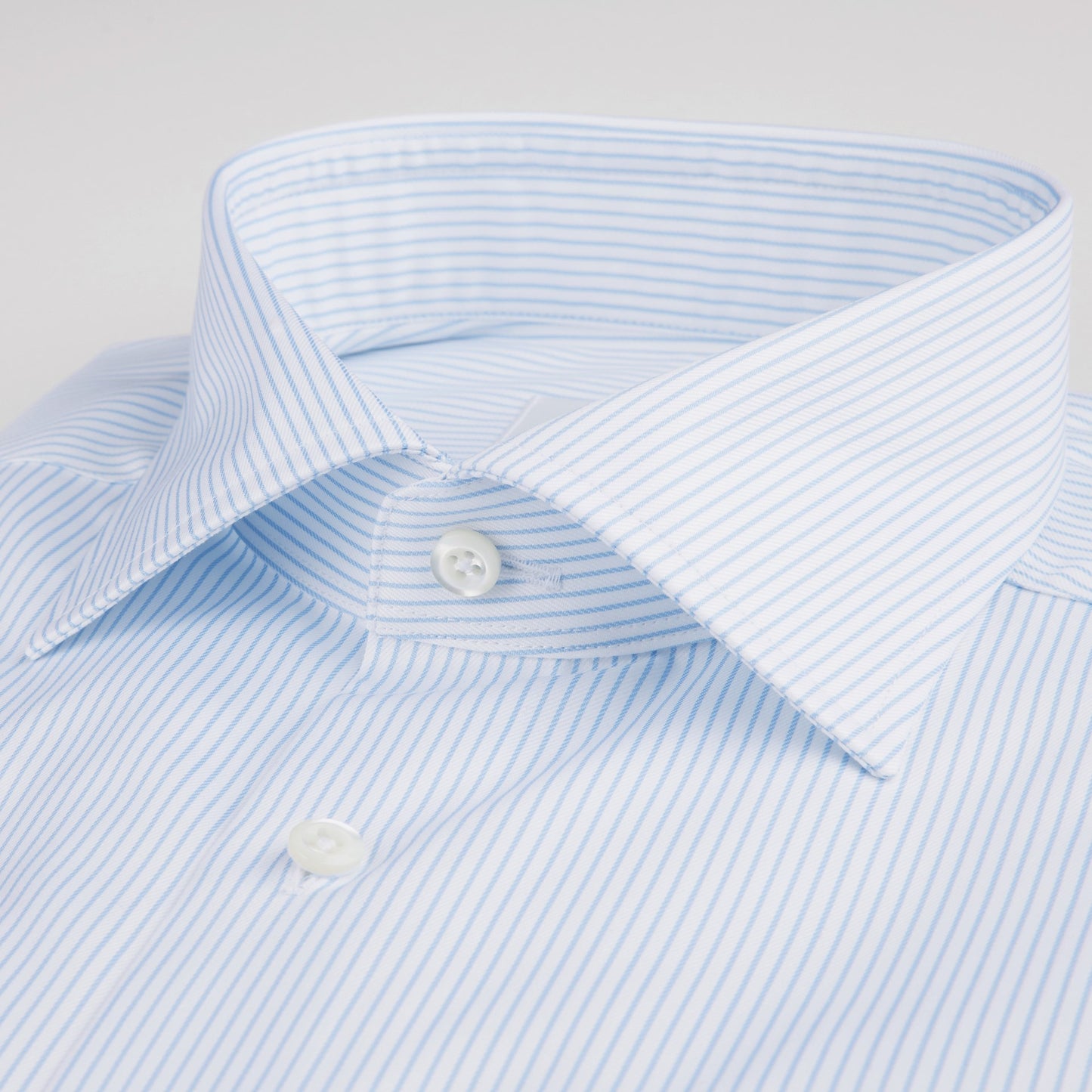 Light Blue Striped Twill Shirt