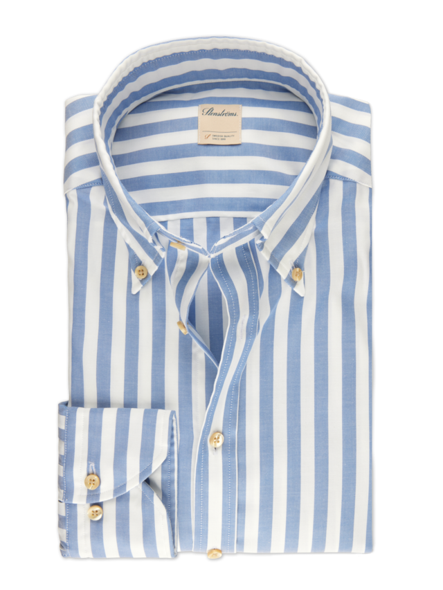 Blue Striped Oxford Shirt