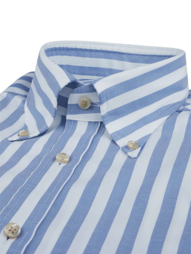 Blue Striped Oxford Shirt
