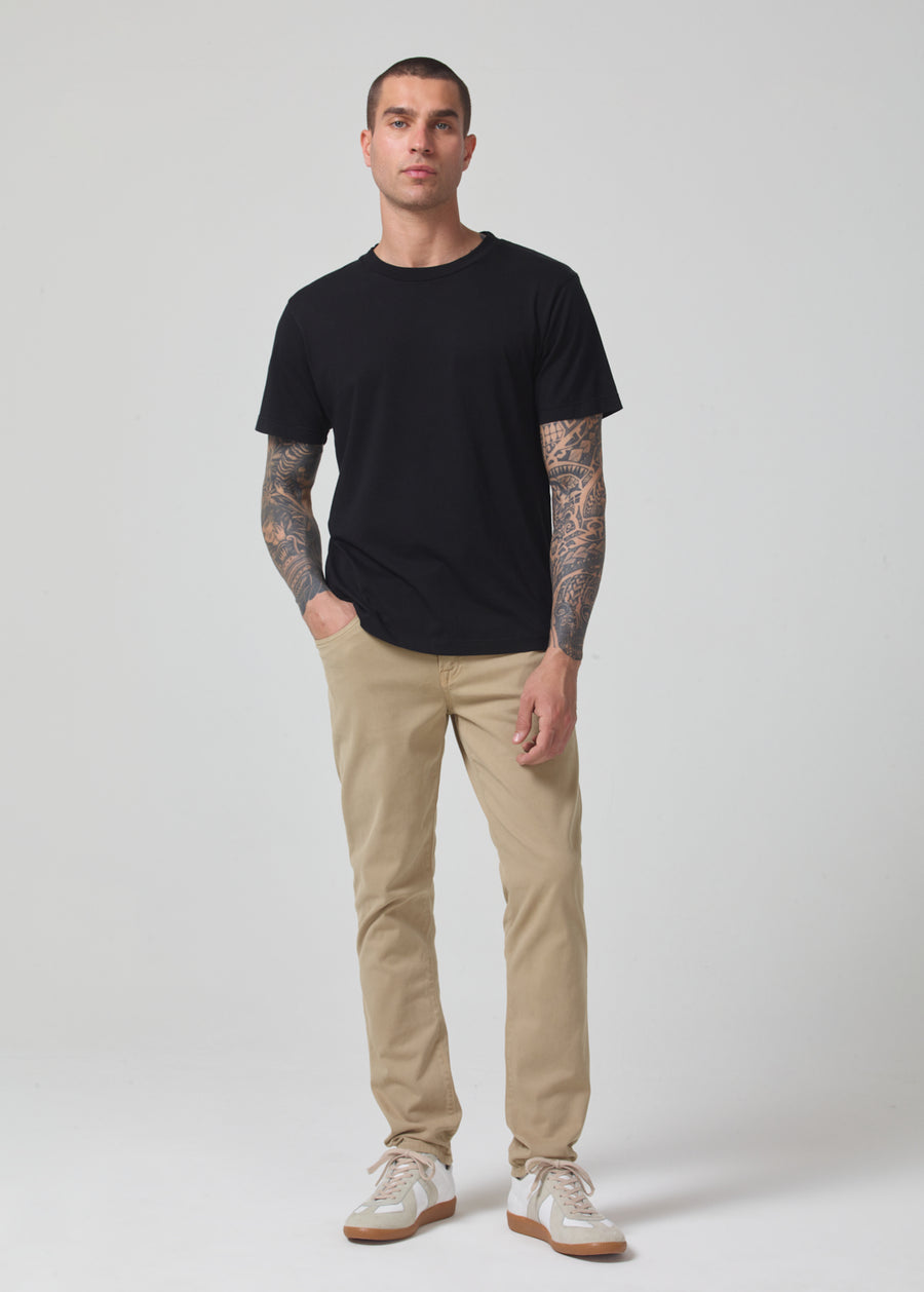 London Tapered Slim Stretch Sateen In Khaki Classic