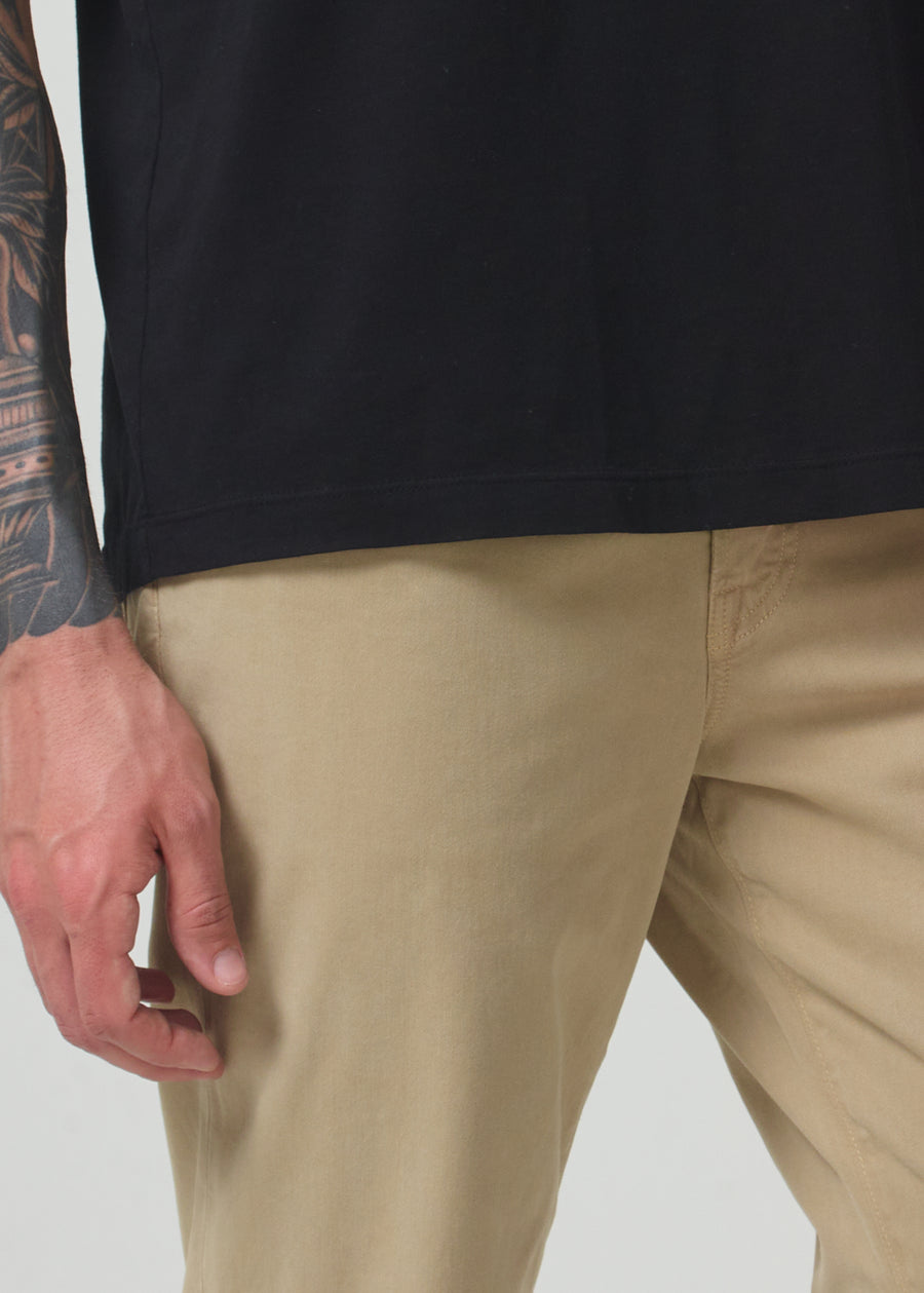 London Tapered Slim Stretch Sateen In Khaki Classic