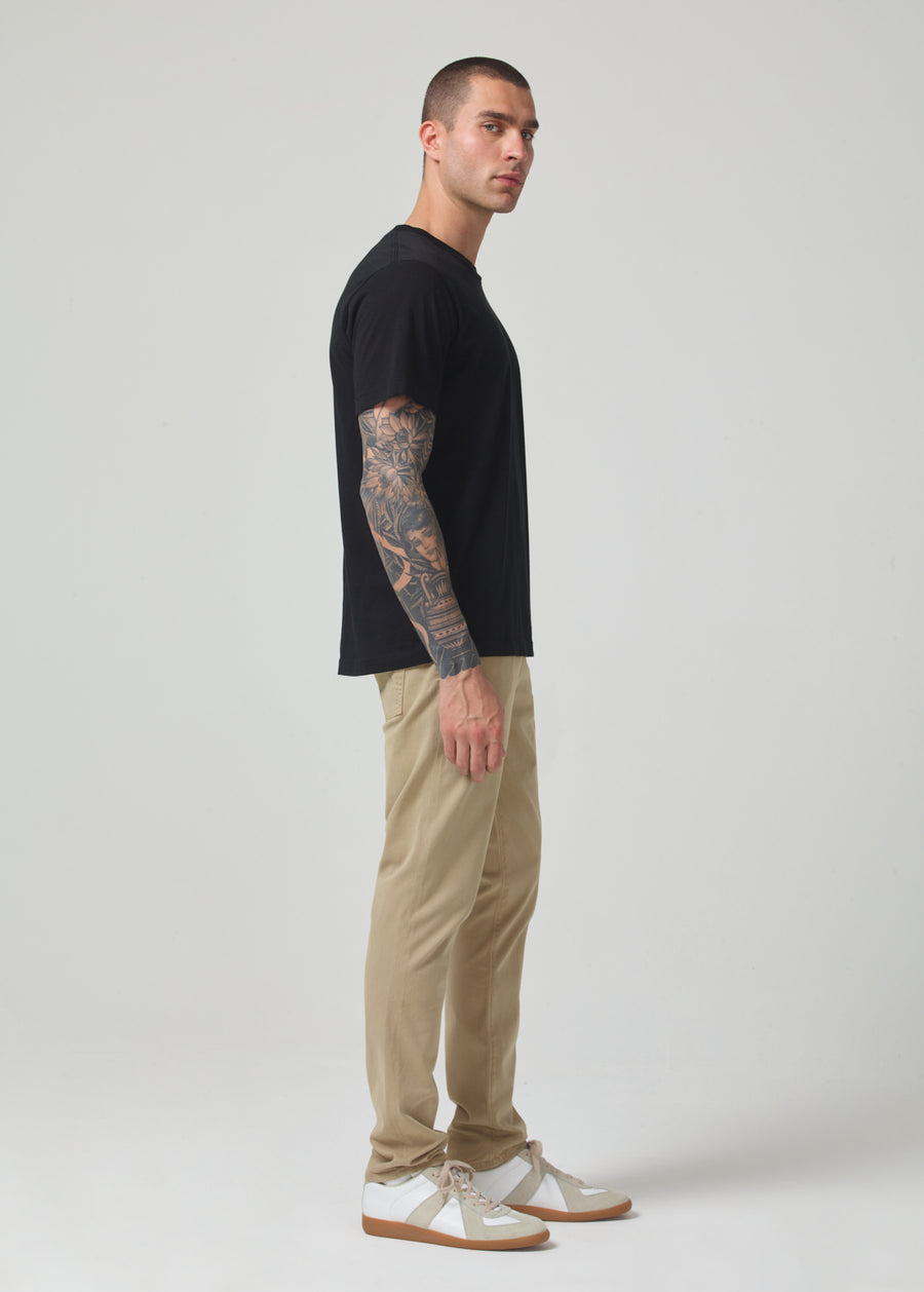 London Tapered Slim Stretch Sateen In Khaki Classic