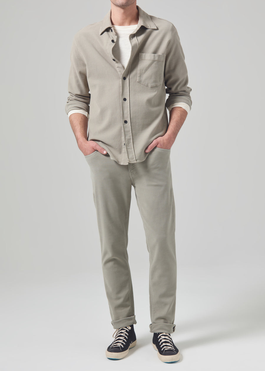 Adler Slim French Terry In Spring Moss