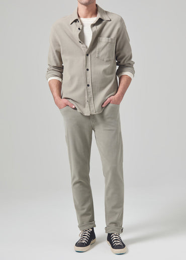 Adler Slim French Terry In Spring Moss