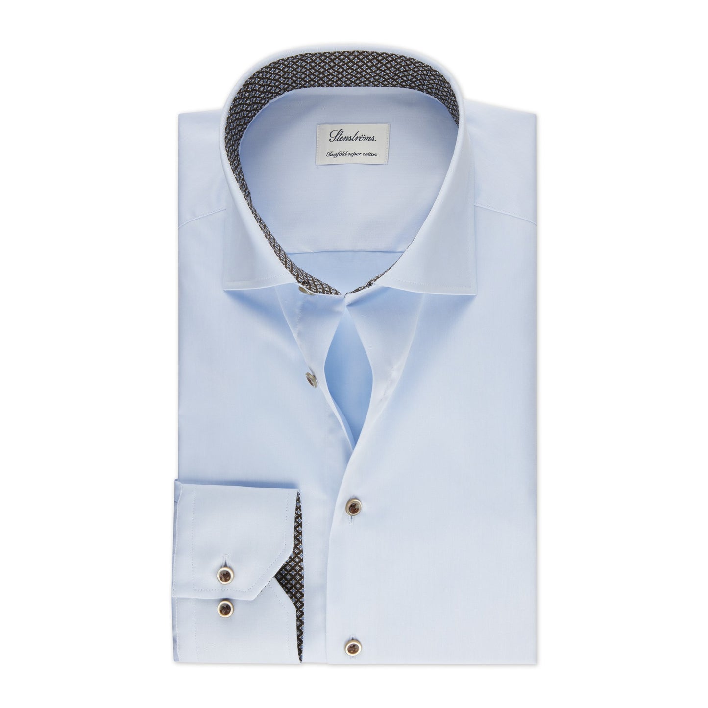 Light Blue Contrast Twill Shirt