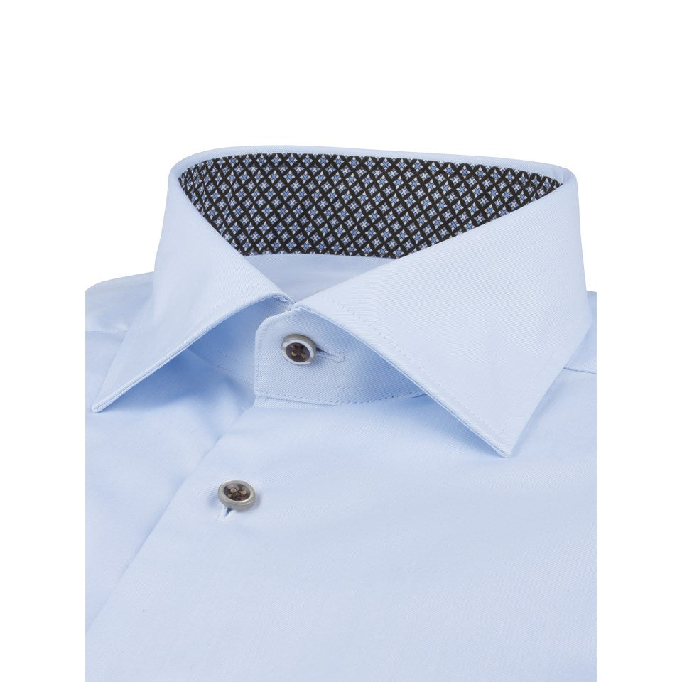 Light Blue Contrast Twill Shirt