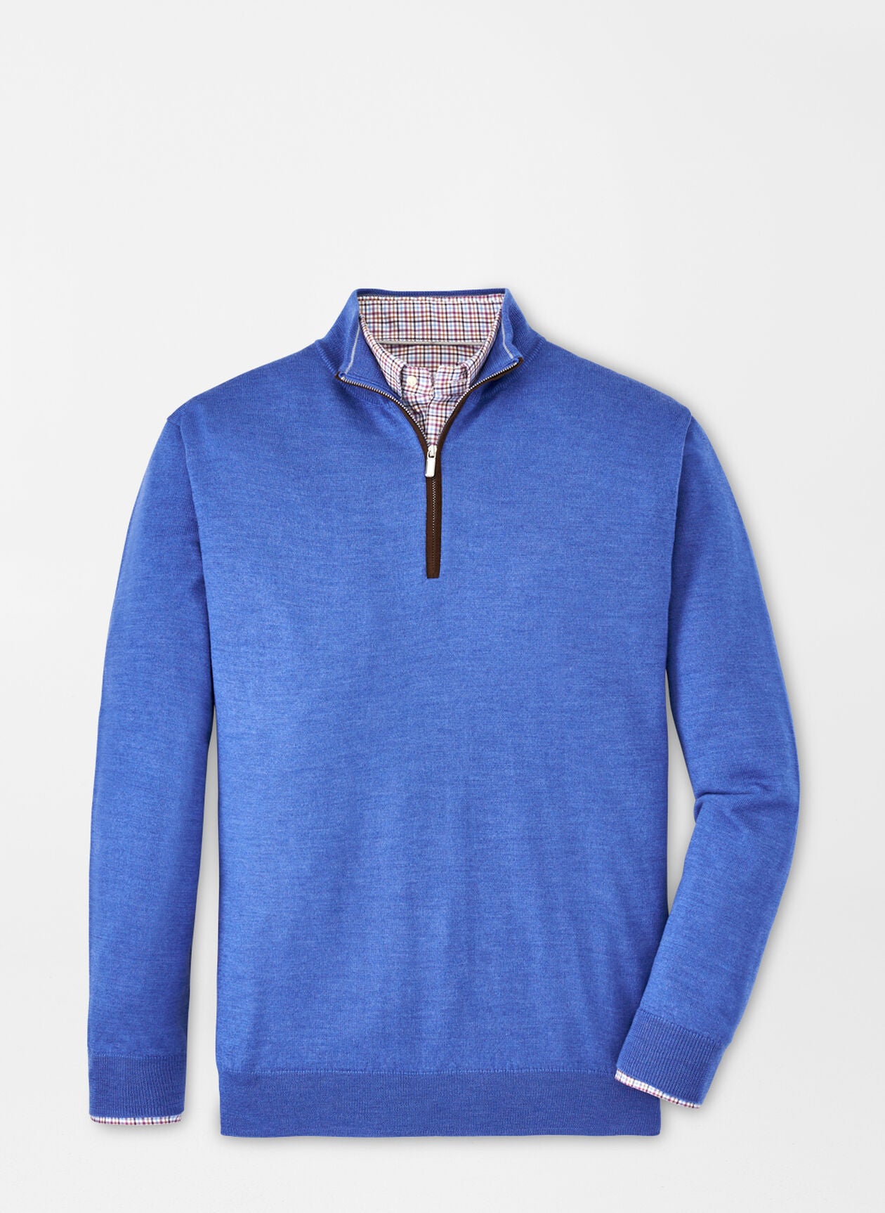 Autumn Crest Suede Trim Quarter-Zip - CAPE BLUE