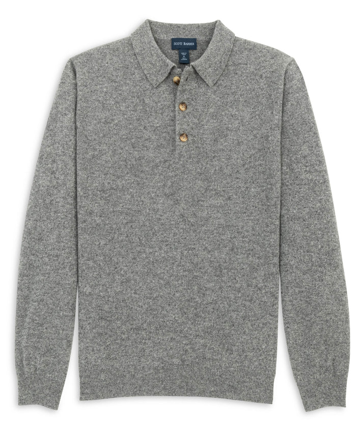 Fine Gauge Cashmere Polo Sweater