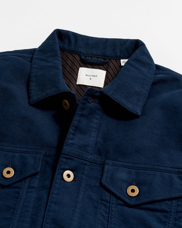 Moleskin Tupelo Trucker Jacket - CARBON BLUE