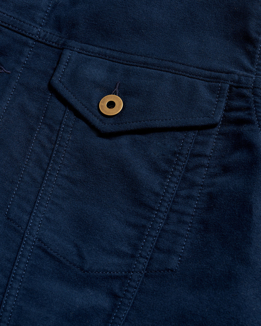 Moleskin Tupelo Trucker Jacket - CARBON BLUE