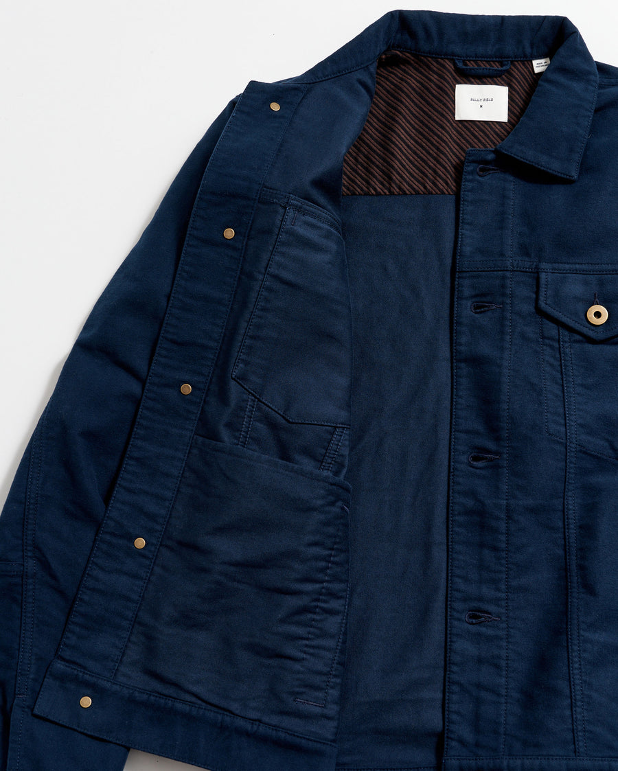 Moleskin Tupelo Trucker Jacket - CARBON BLUE