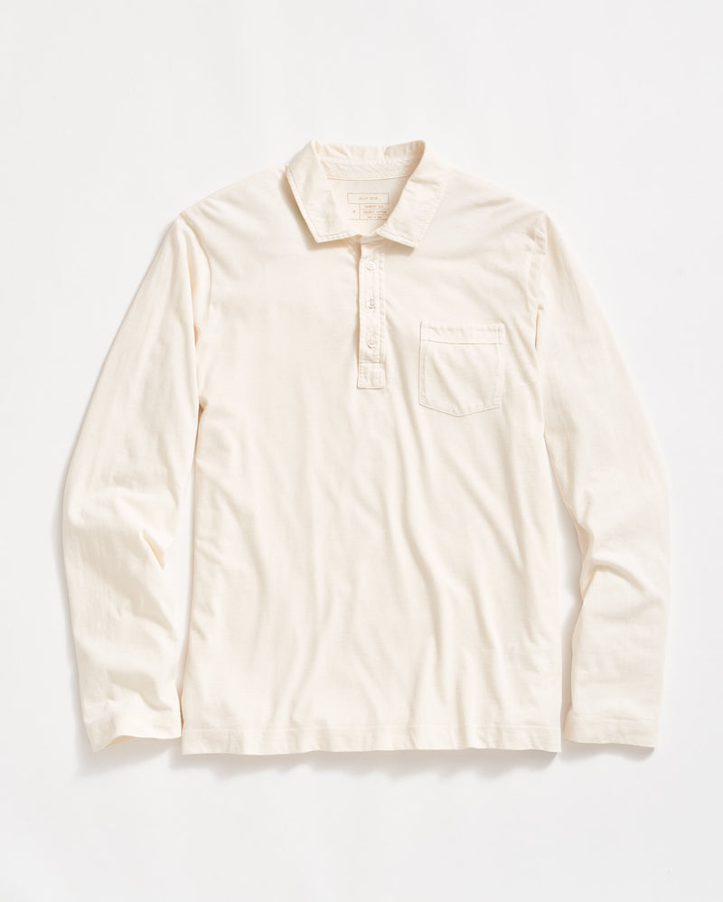 L/S PENSACOLA POLO - TINTED WHITE