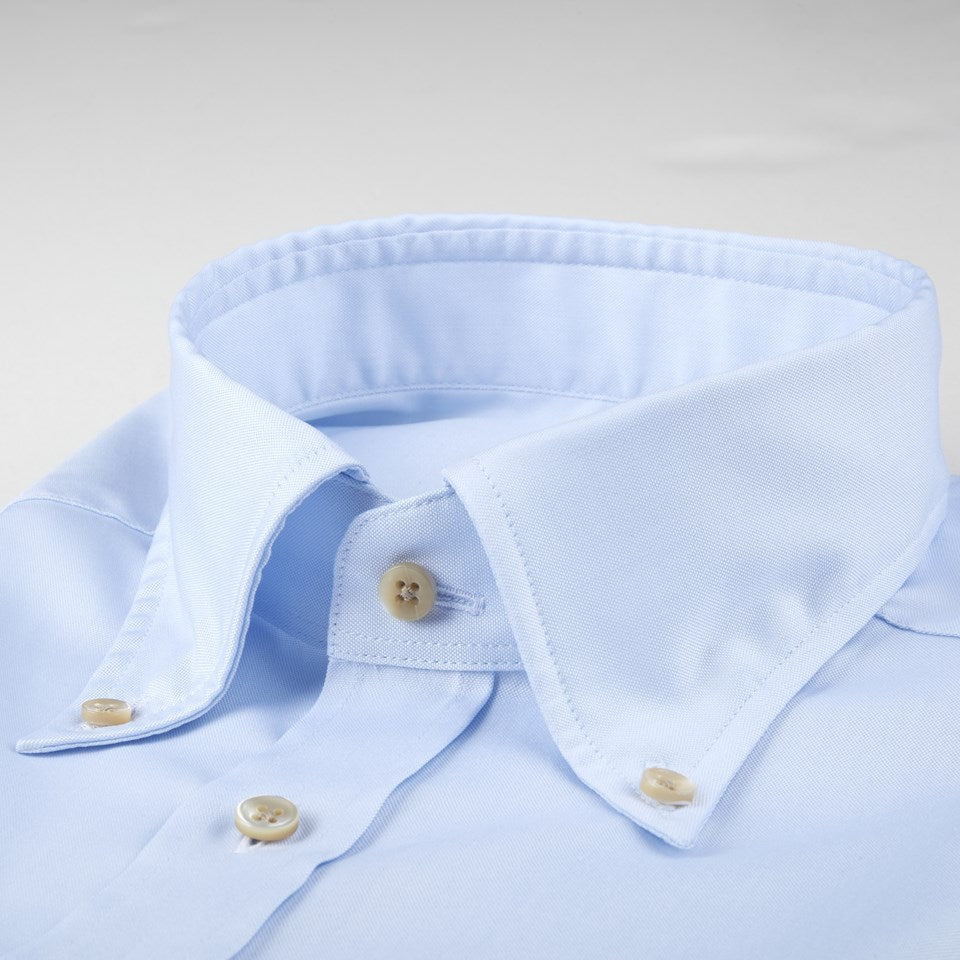 Casual Light Blue Oxford Shirt - Fitted Body Stenstroms