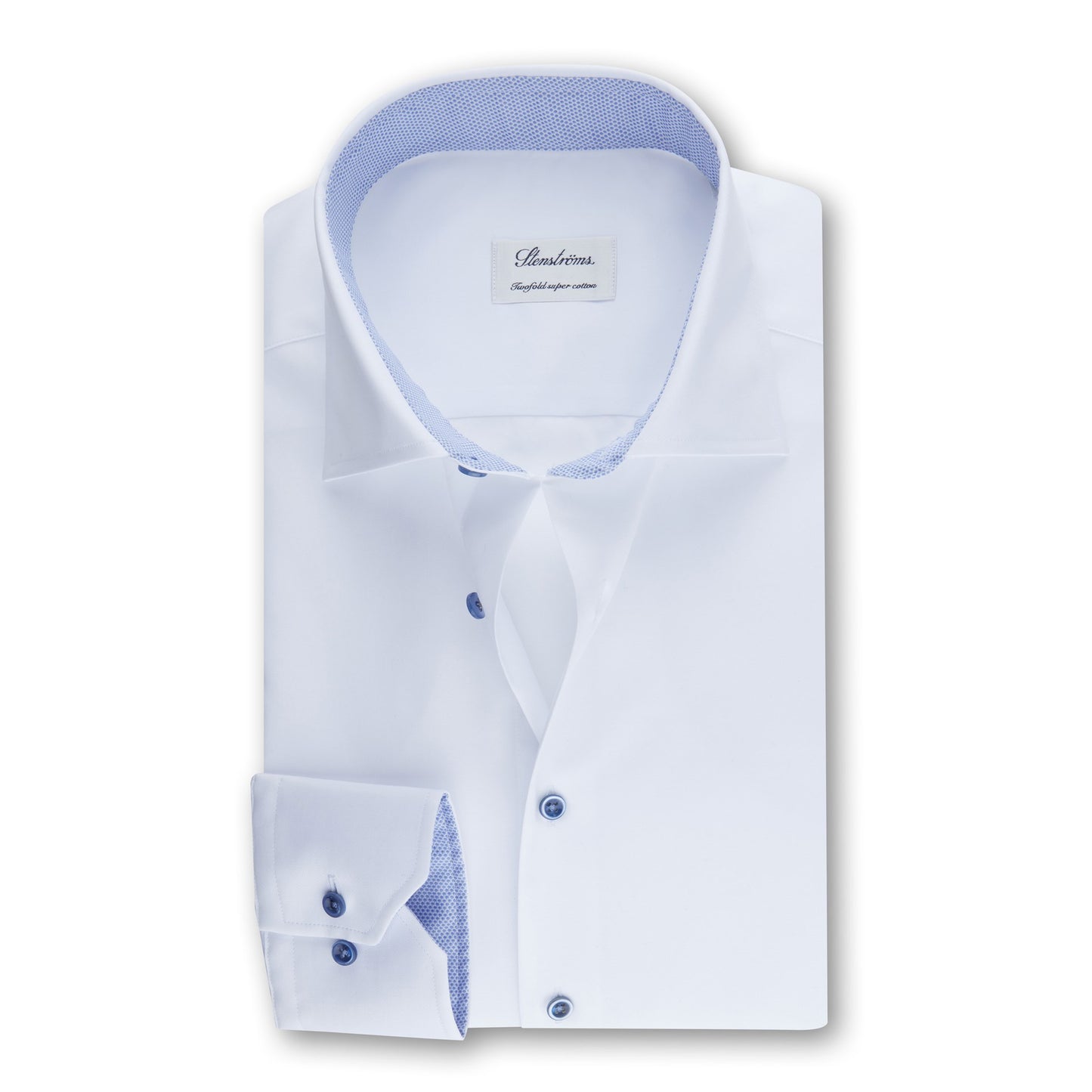 Fitted Body Casual White Contrast Shirt | Romualdo