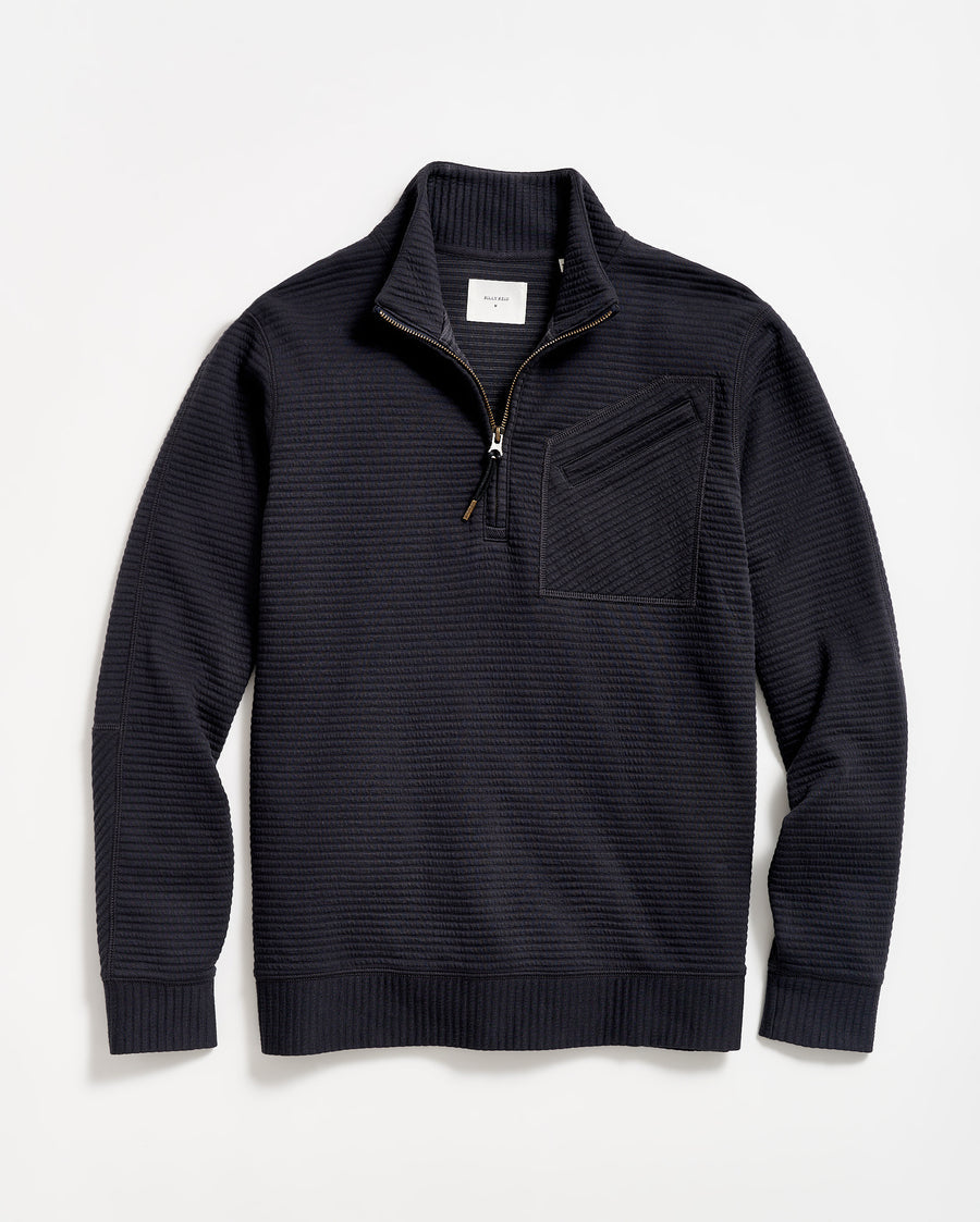 QUILTED HALF ZIP - DARK NAVY