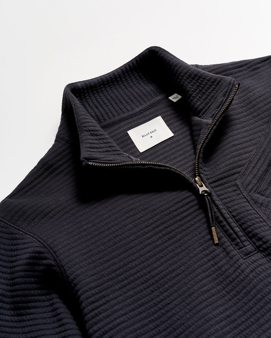 QUILTED HALF ZIP - DARK NAVY