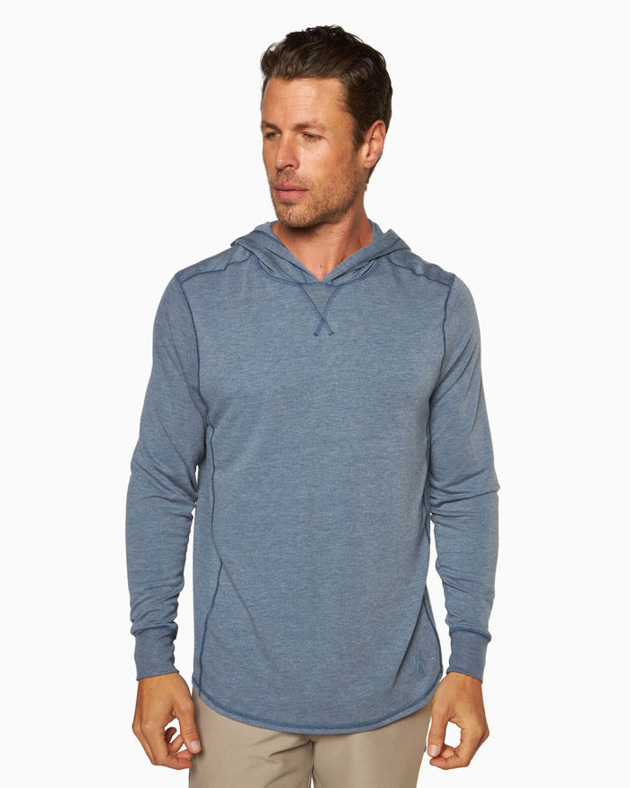 Schooner | Long Sleeve Hoodie (Sea Silk) - DEEP SEA