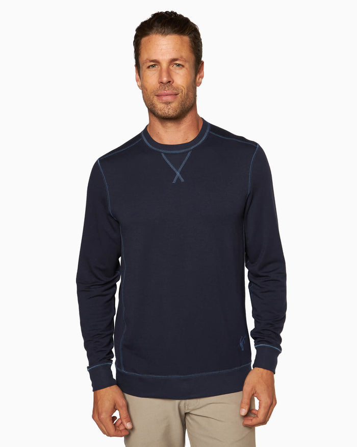 Growler | Long Sleeve Crew (Sea Silk) - NAVY