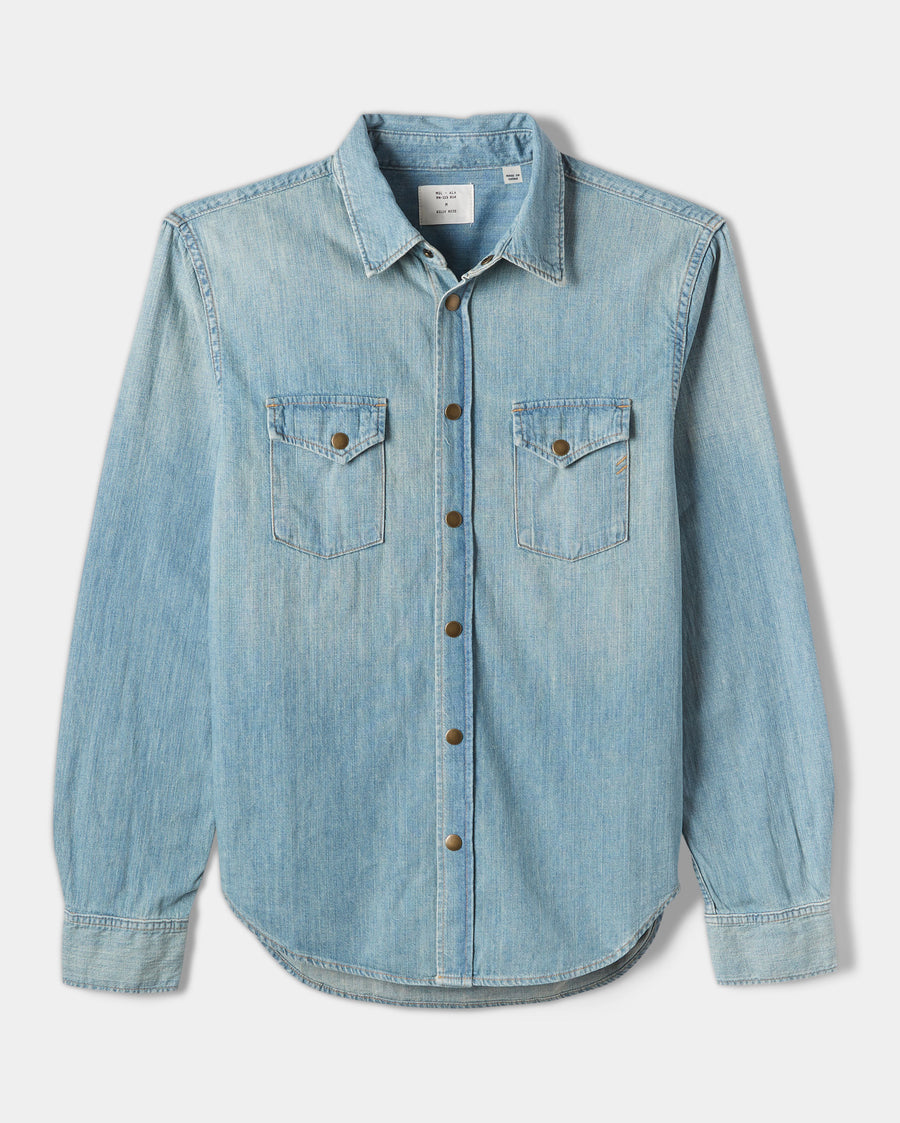 SHOALS DENIM SHIRT - DENIM WASH