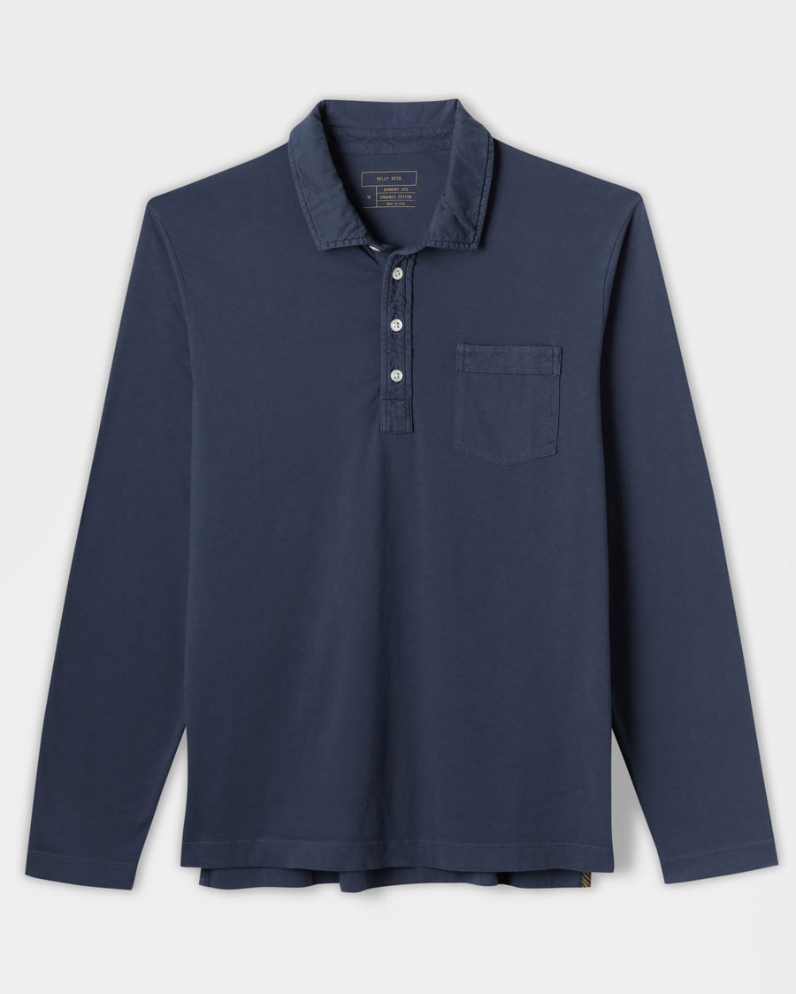 L/S Pensa Cola Polo - Navy | Romualdo