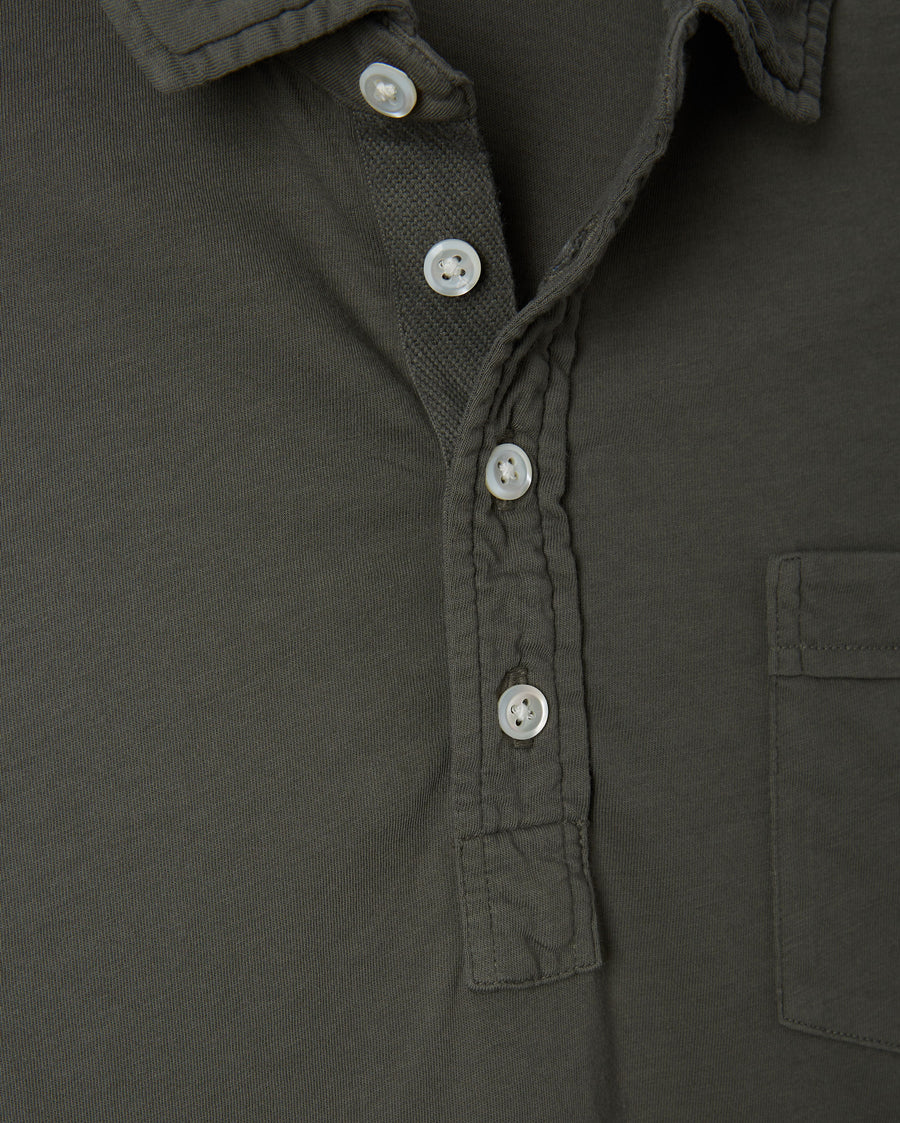 L/S PENSACOLA POLO - WASHED GREY