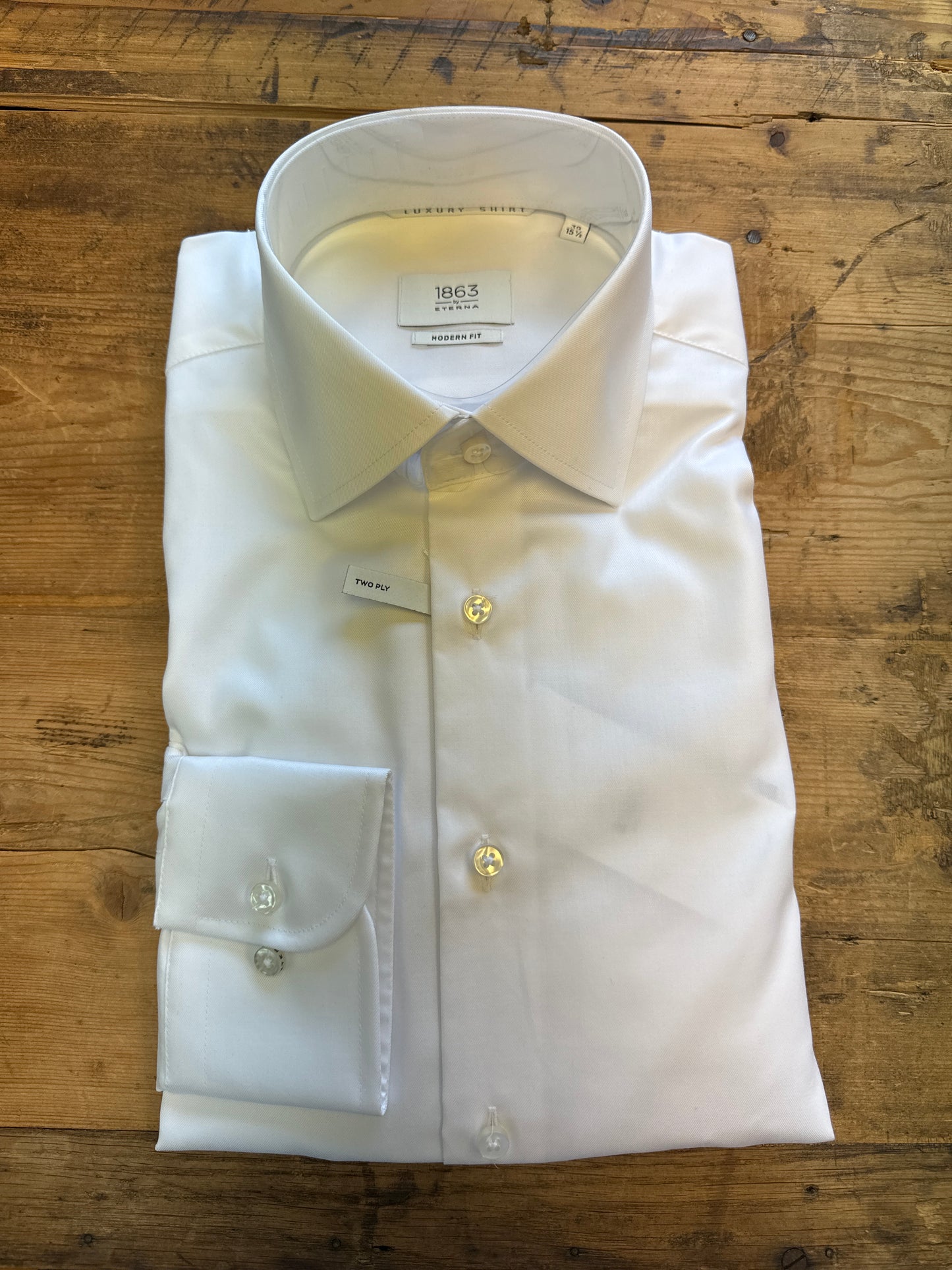 Eterna White Twill Shirt