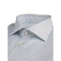 Light Blue Checked Twill Shirt