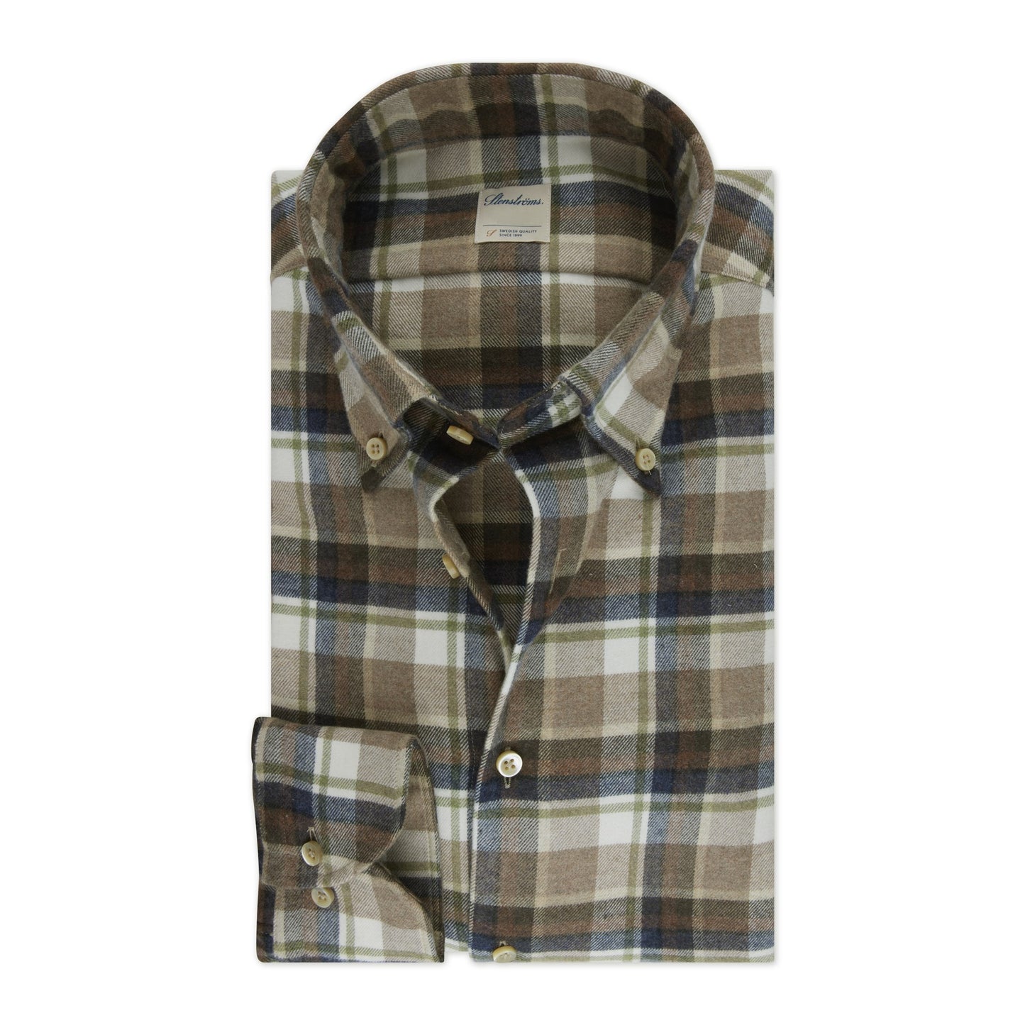 Beige Checked Flannel Shirt – Romualdo