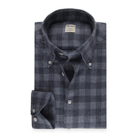 Blue Checked Flannel Shirt