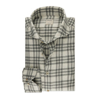 Grey Checked Flannel Shirt