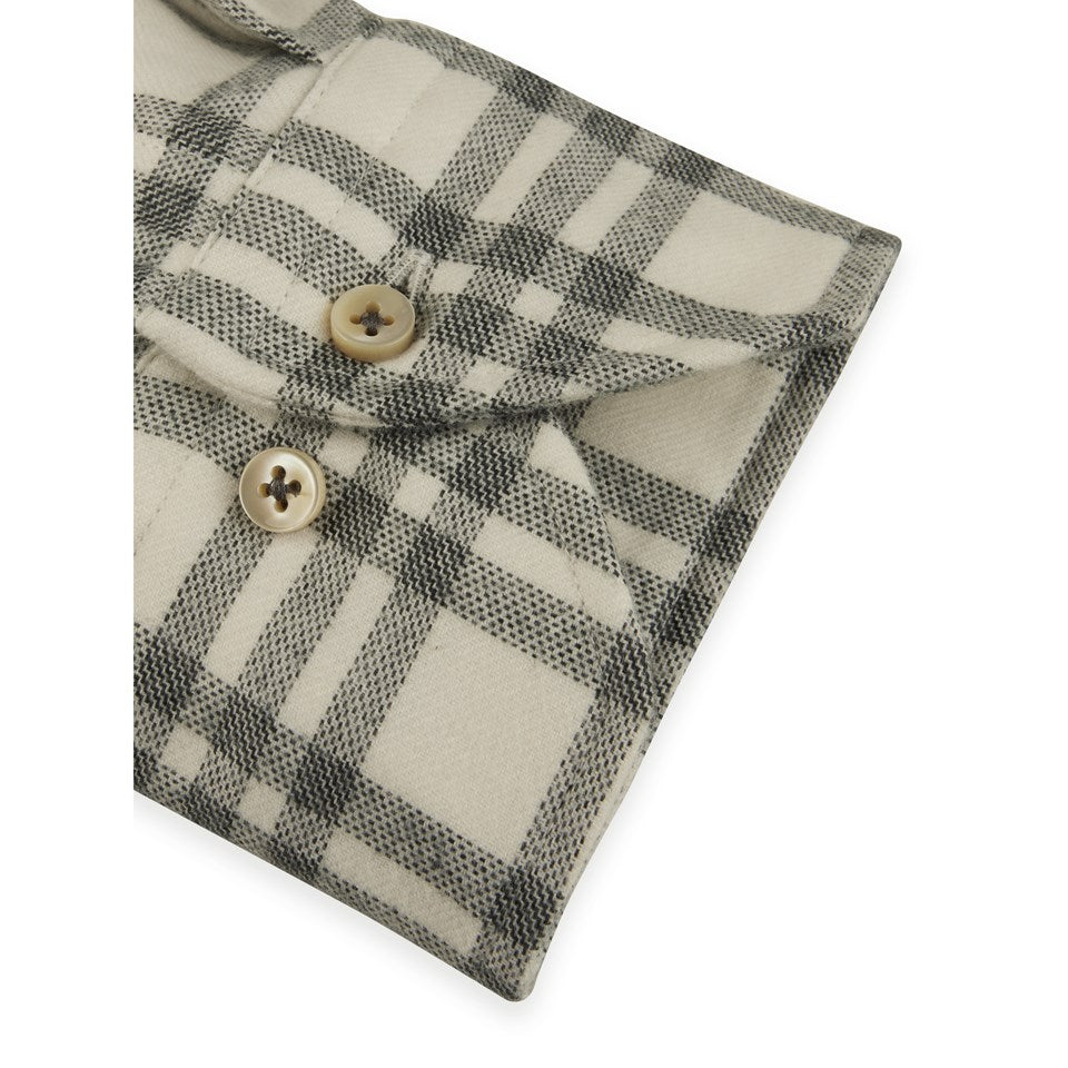 Grey Checked Flannel Shirt
