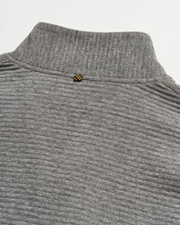 Quilted Half Zip - MEDIUM GREY