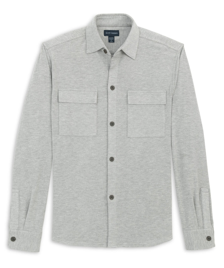 Scuba Shacket - Grey Heather
