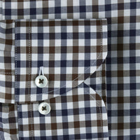 Casual Brown Checked Shirt