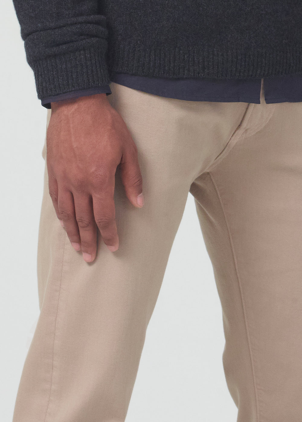 Adler Tapered Classic 4 Way Stretch Twill In Gravel