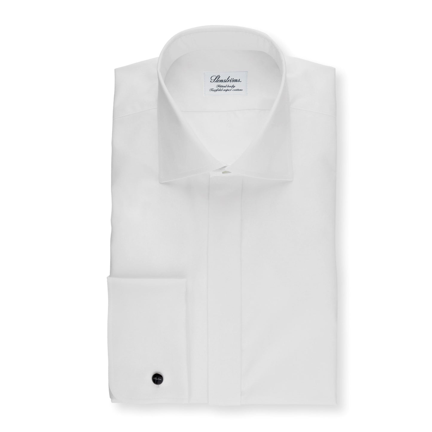 Fitted Body Evening Shirt, Superior Twill White