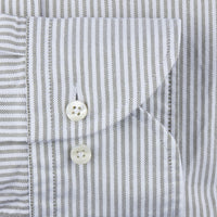 Casual Beige Striped Shirt - Stenstroms Fitted Body