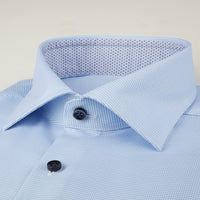 Fitted Body Light Blue Contrast Shirt