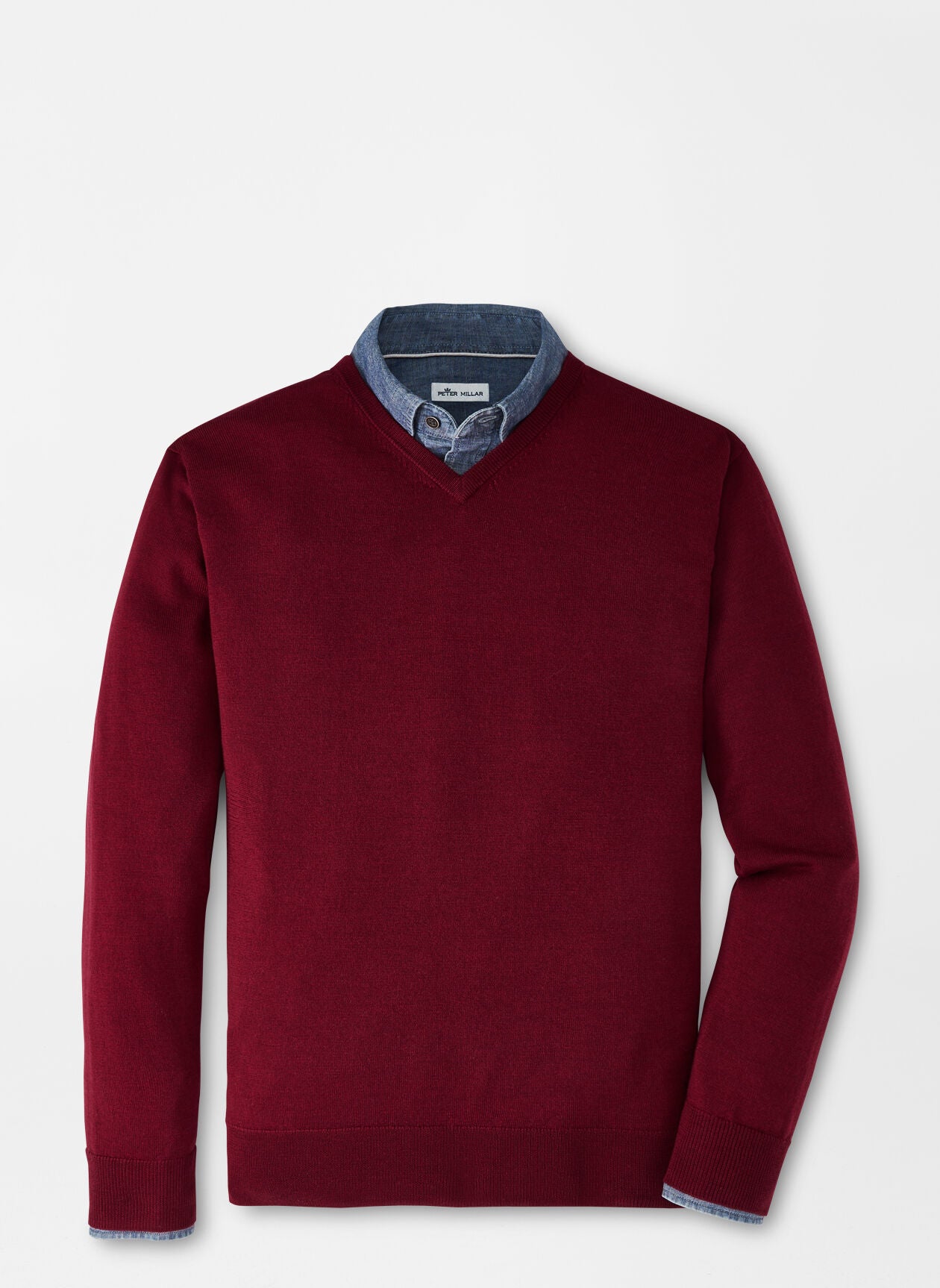 Autumn Crest V-Neck - RED