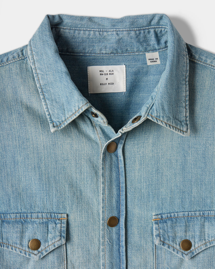 SHOALS DENIM SHIRT - DENIM WASH