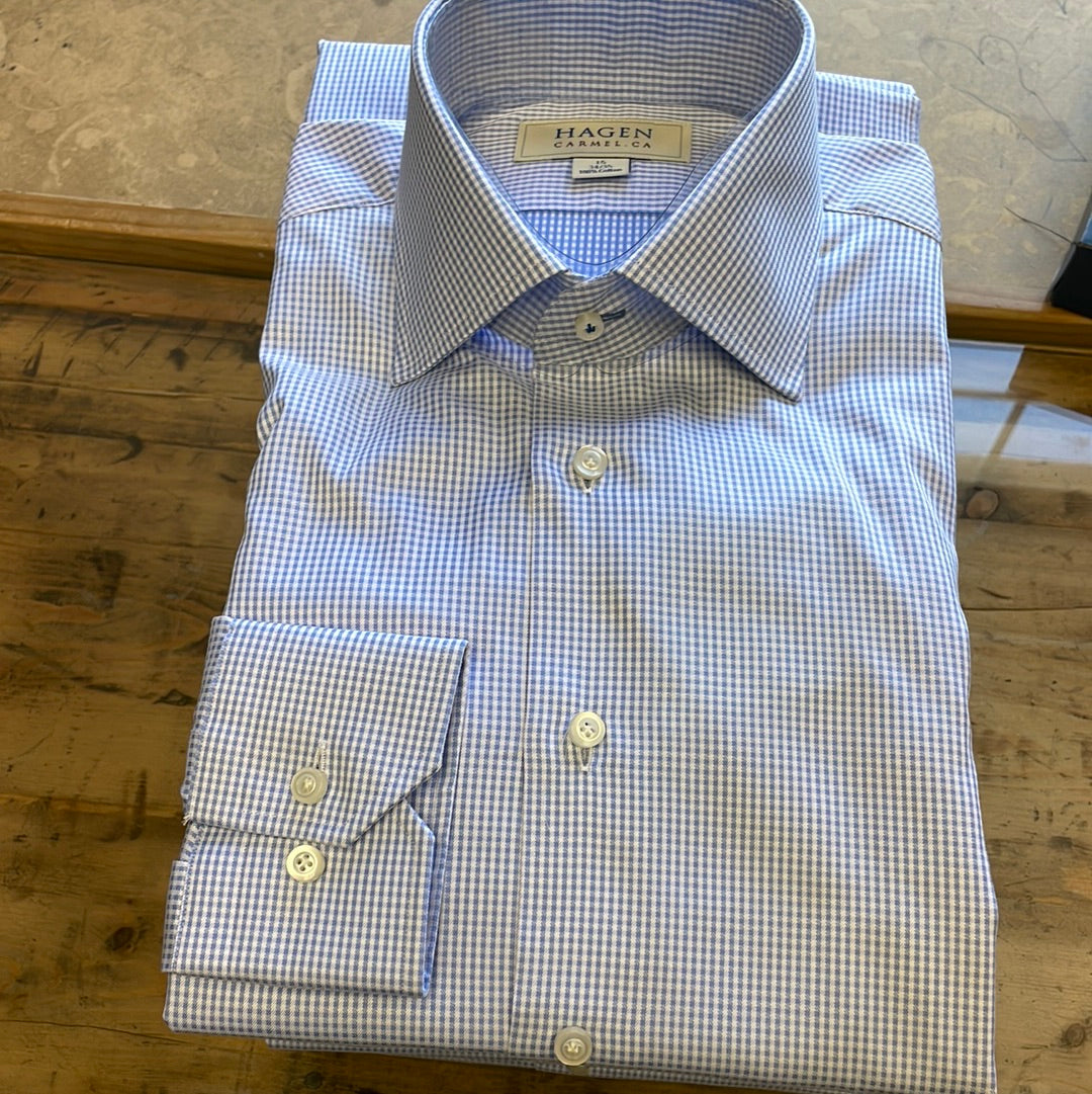 BLUE TWILL SMALL CHECK