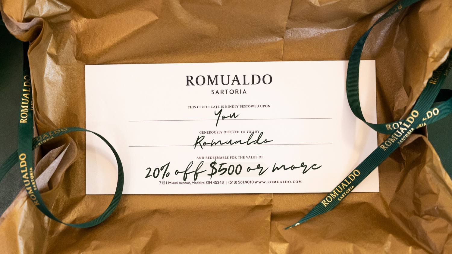Romualdo Gift Certificate